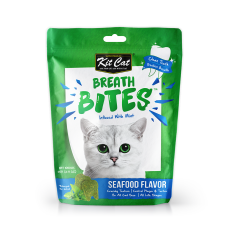 Kit Cat Breath Bites Infused with Mint Seafood Flavor 60g (3 Packs), KC-7083 (3 Packs), cat Treats, Kit Cat, cat Food, catsmart, Food, Treats